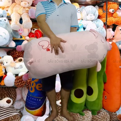 GỐI ÔM HEO HÍ SIZE LỚN VẢI MINISO LÔNG MỊN ĐÀN HỒI TỐT ẢNH THẬT