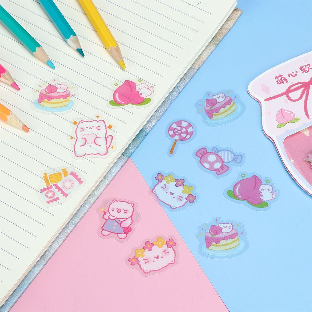 PISTA Sticker Dán Trang Trí Nhật Ký Hình Động Vật Dễ Thương