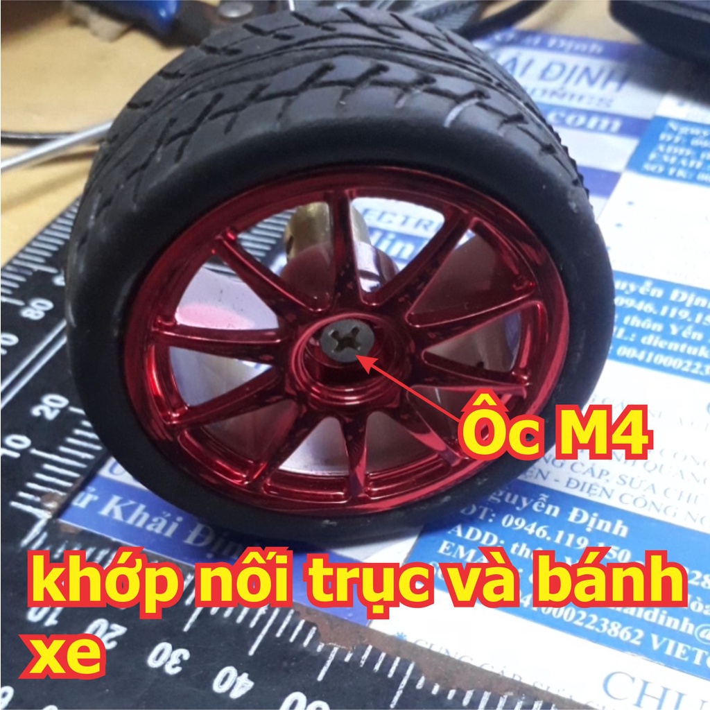 2 cái chốt, Đầu nối dùng đê nối bánh xe với trục, loại trục 3mm 4mm 5mm 6mm 7mm 8mm kde2954