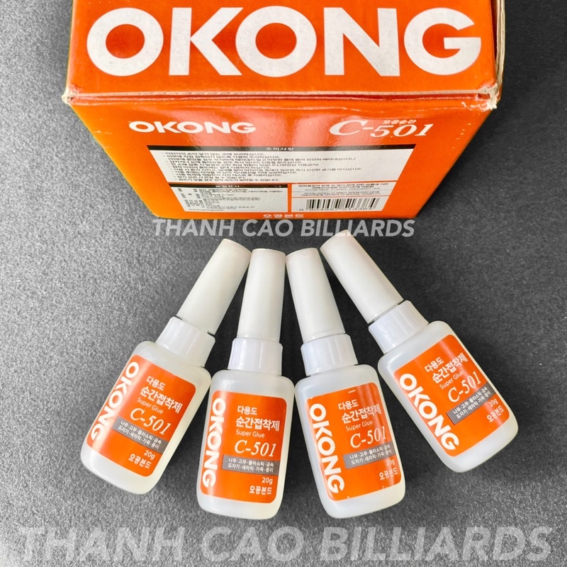 Keo 501 Chuyên Dụng Dán Đầu Cơ Bida | Keo C-501 OKONG | Keo Dán Đa Năng