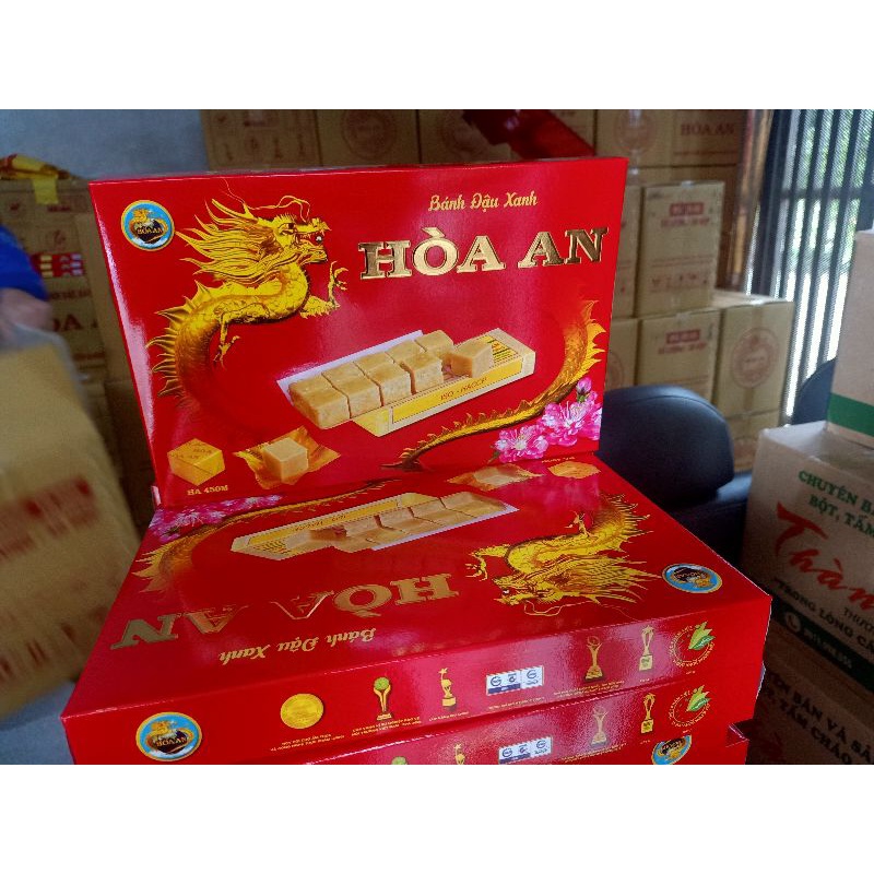 Bánh đậu xanh hoà An hôp 420gr  Chính Hãng  nsx 11/10/2023 hạn đến 11/3/2024
