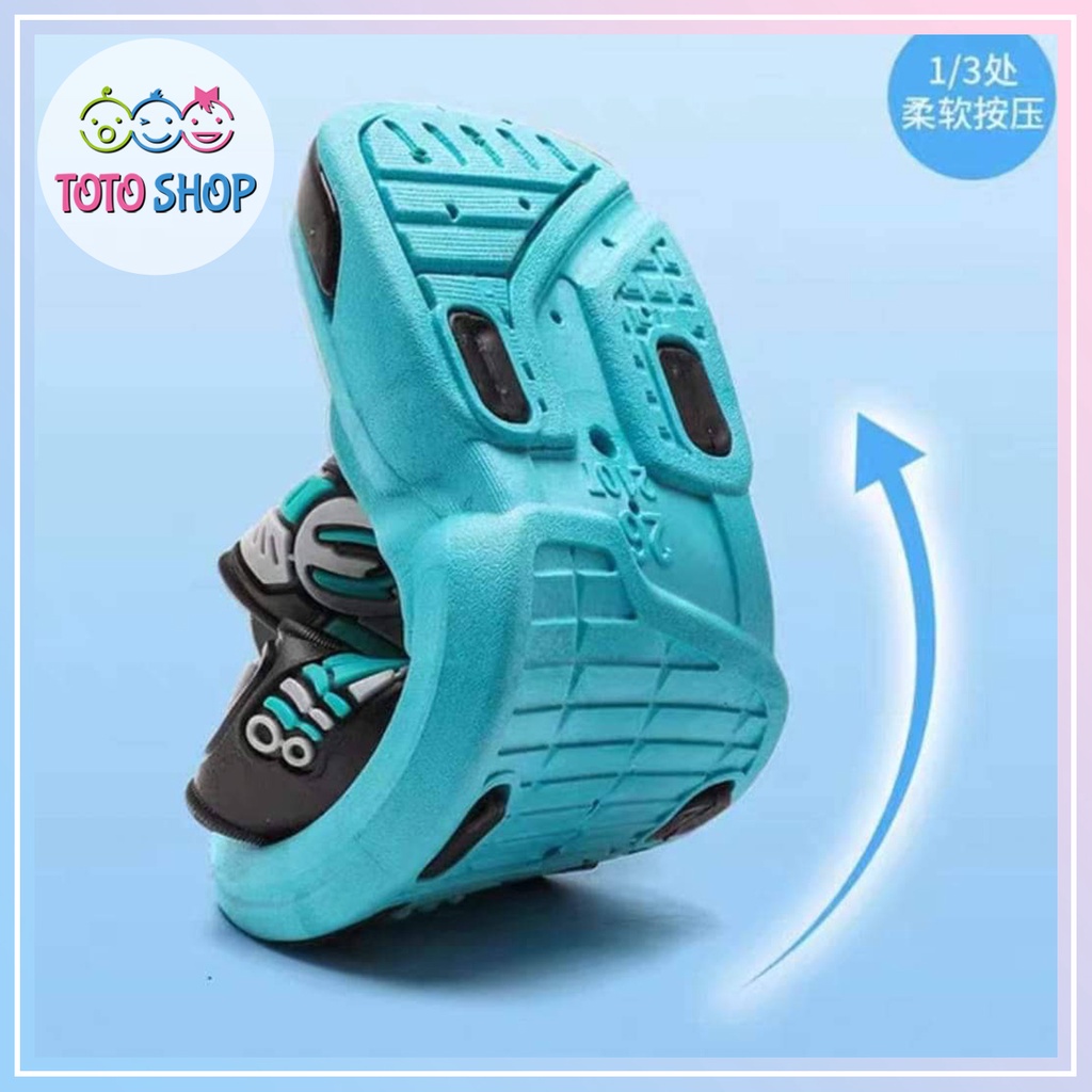 Dép sandal quai hậu hè cho bé trai chất cao su mềm nhẹ êm chân đi học đi chơi