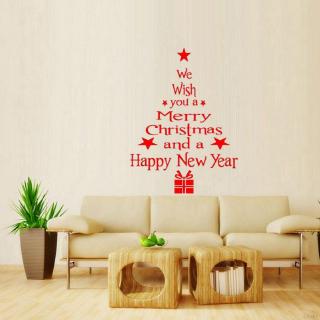 【Goodhome】Christmas Sticker Christmas Tree Self-adhesive Wall Sticker Home Decor Wall Decal