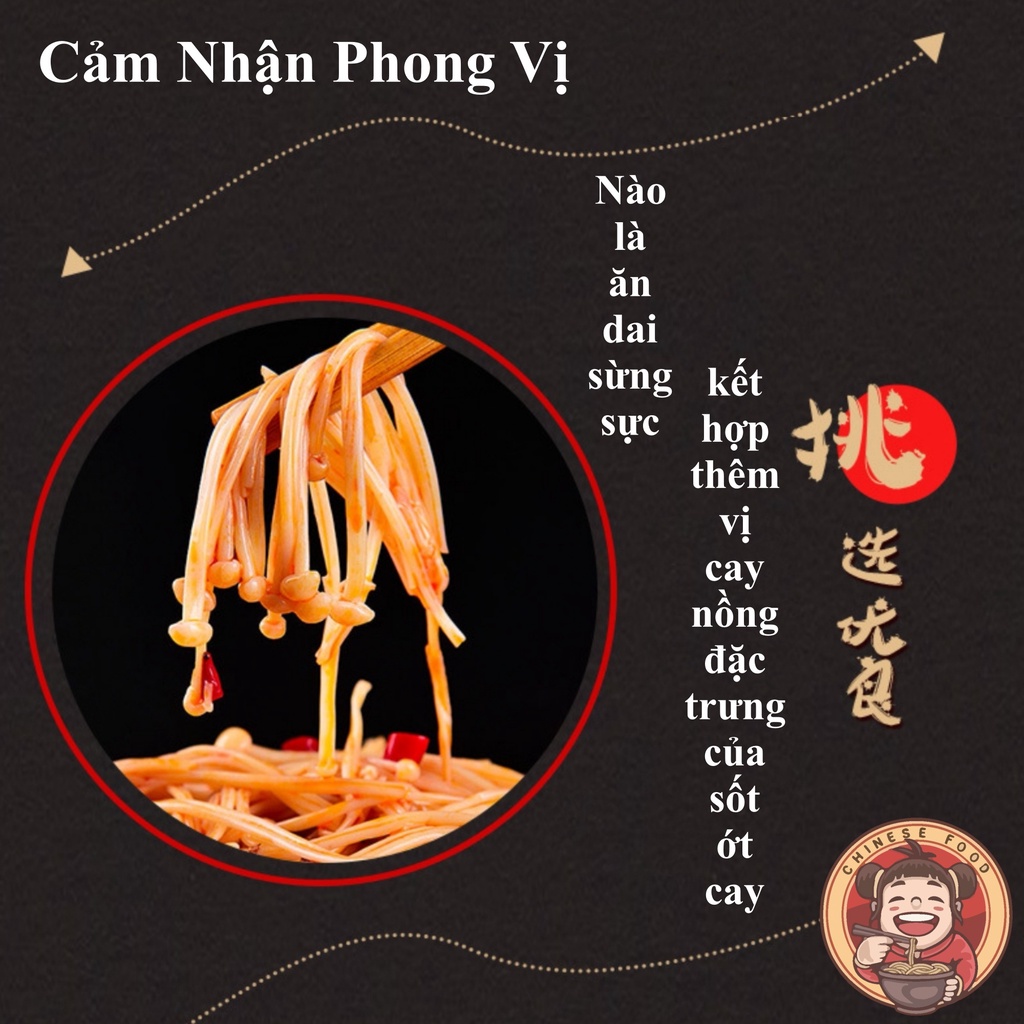 Nấm Kim Châm Sốt Cay Đồ Ăn Vặt Ngon 22g
