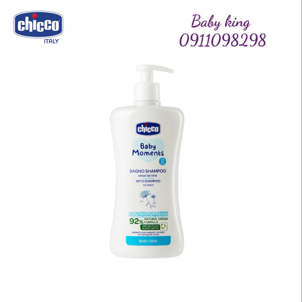 . Sữa tắm gội chiết xuất Hoa cúc 0M+ Chicco 500ml mẫu 2022