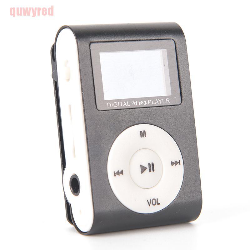 quwyred Portable Mini USB Digital MP3 Player LCD Screen Support 32GB Micro SD TF Card GWT