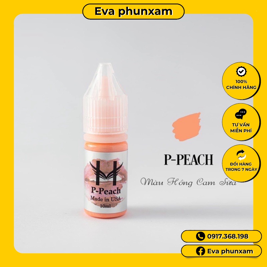 MỰC PHUN XĂM HOA ĐÀO 10 ML - MỰC XĂM CAO CẤP CHÍNH HÃNG