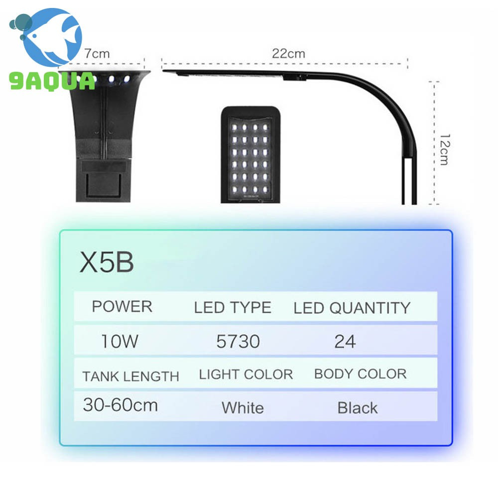 Đèn Led hồ cá thủy sinh X5 - áng sáng vàng