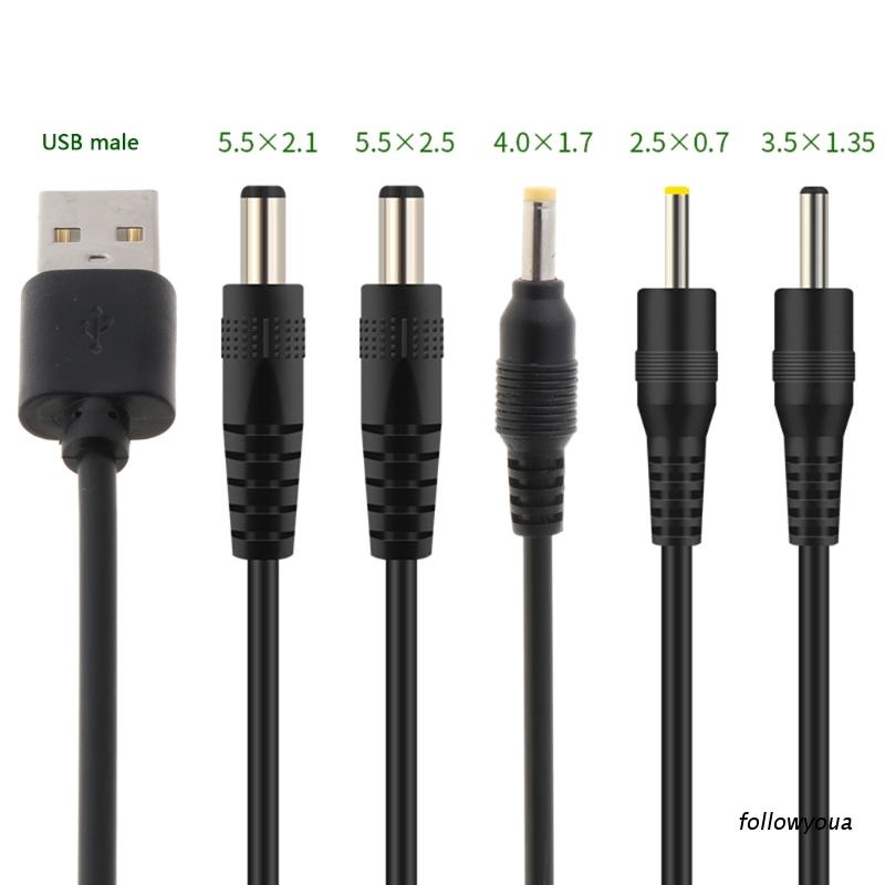 Dây cáp sạc USB DC/5.5x2.1 5.5x2.5 3.5x1.35 4.0x1.7 2.5x0.7 chuyên dụng