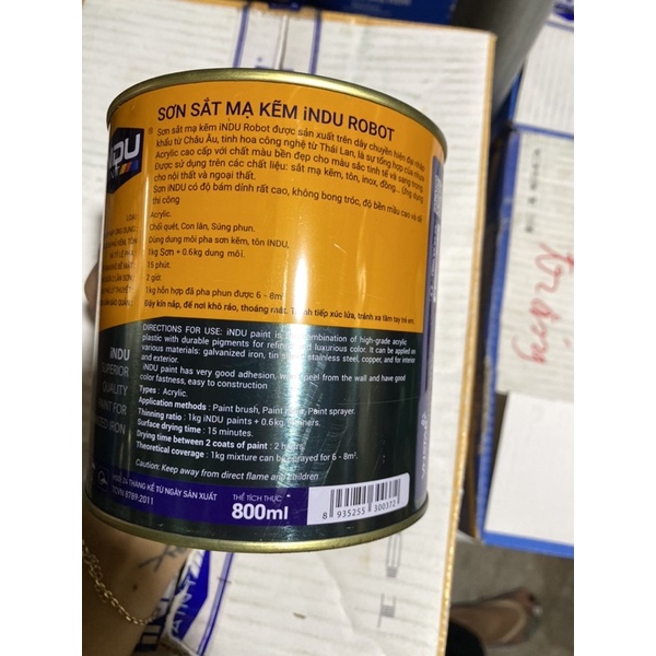 sơn sắt mạ kẽm TẶNG CHỔI SƠN (bảo hành không bong tróc) ( Shop 5 sao )