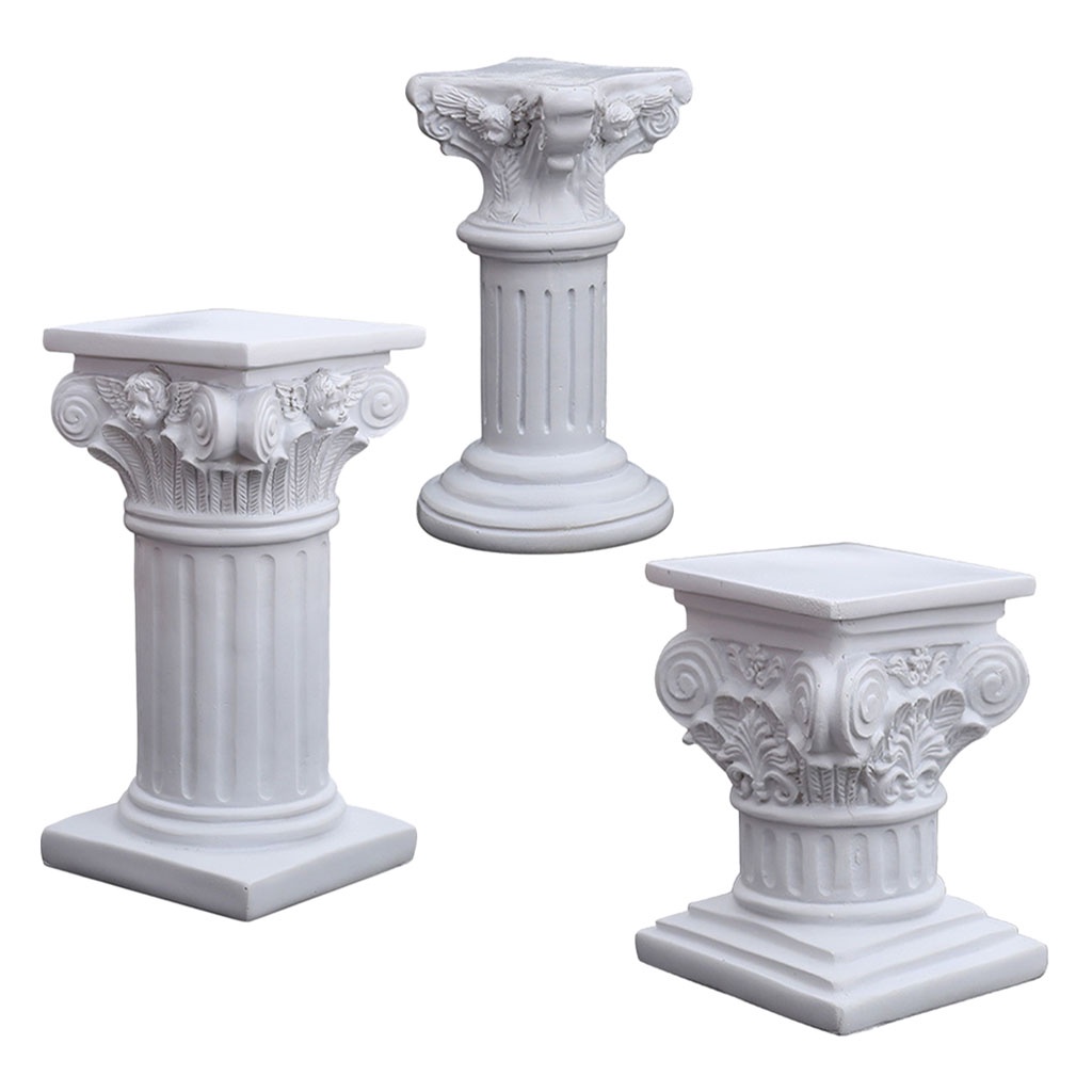 Chân đỡ bằng nhựa resin hình dạng cột trụ trang trí bữa tiệc/phòng khách/nhà cửa phong cách la mã