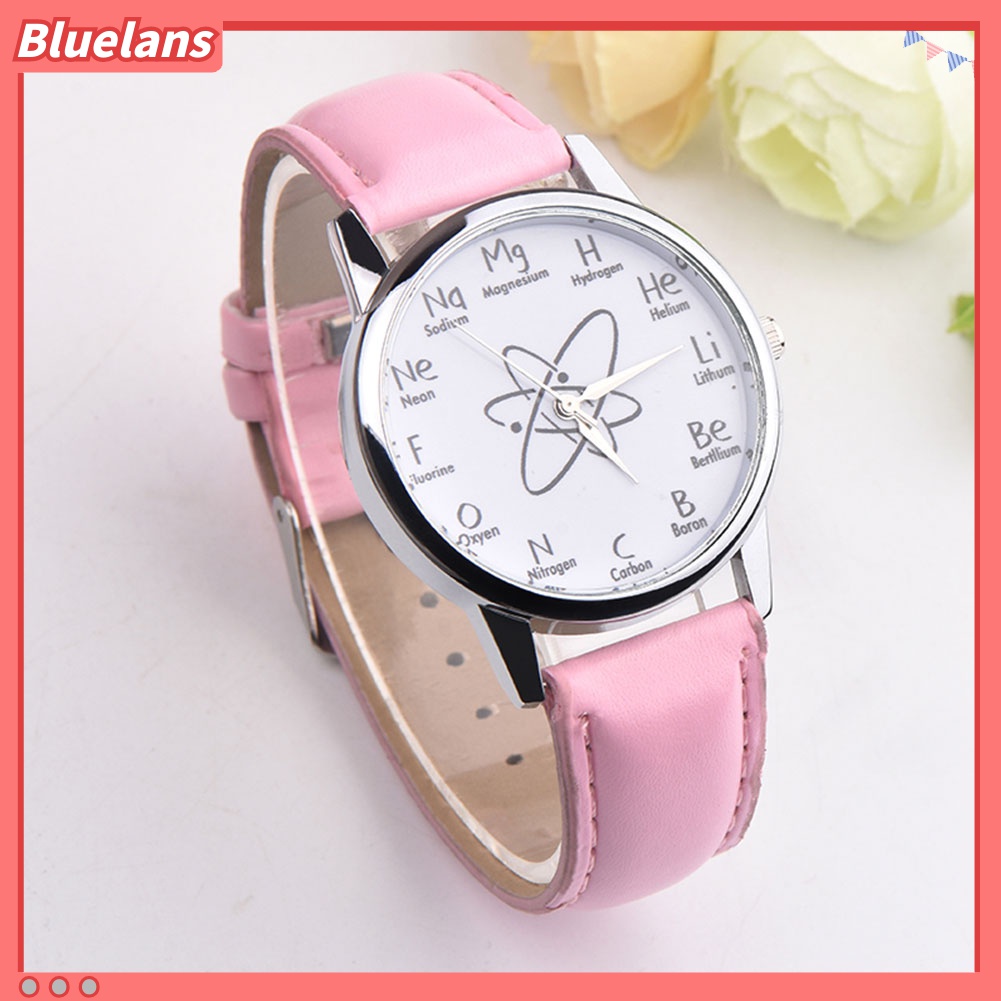 Đồng Hồ Unisex Dây Giả Da HọA TiếT BiểU TượNg HóA HọC ĐộC ĐáO