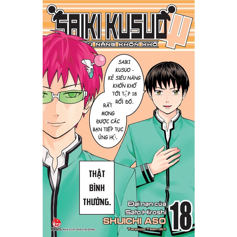 Truyện tranh Saiki Kusuo - Kẻ siêu năng khốn khổ tập 18 - Kim Đồng