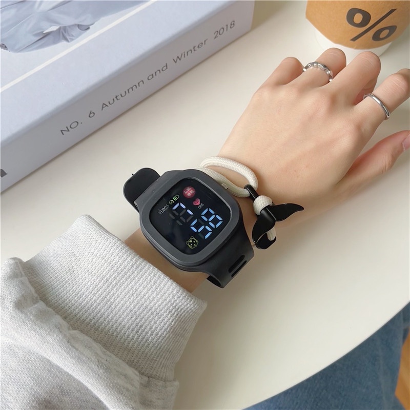 Đồng Hồ Điện Tử Dây Silicone Thể Thao Cho Nữ