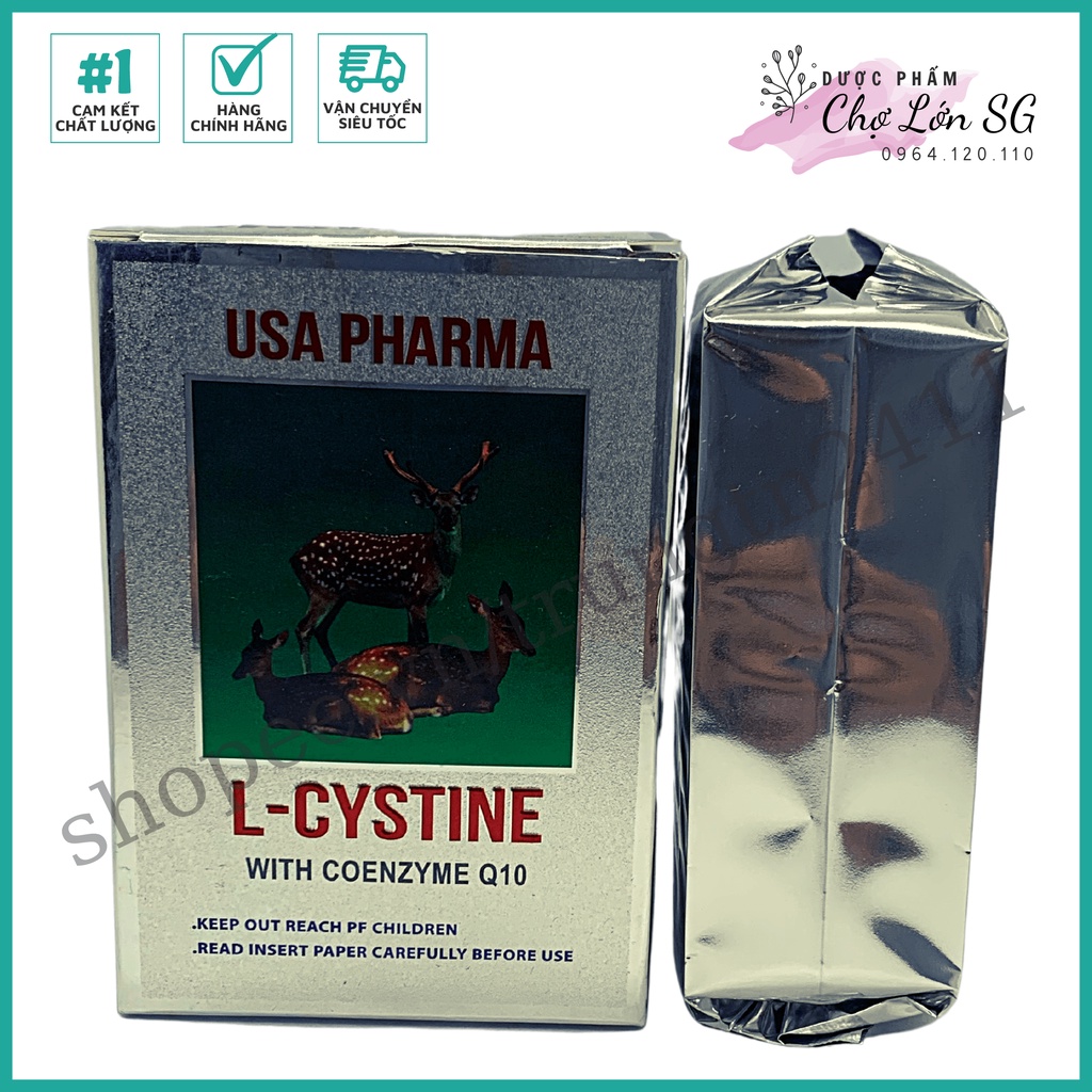 [CHÍNH HÃNG] Viên uống L-CYSTINE WITH COENZYME Q10 bổ sung dưỡng chất cho tóc, móng - Hộp 60 viên