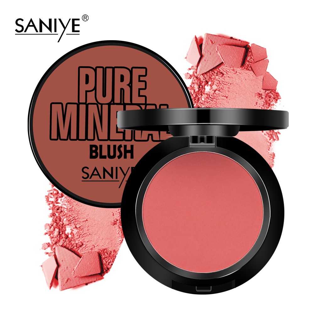 Bảng phấn má hồng đơn SANIYE dưỡng ẩm có cọ 10 màu sắc tùy chọn 8g | BigBuy360 - bigbuy360.vn