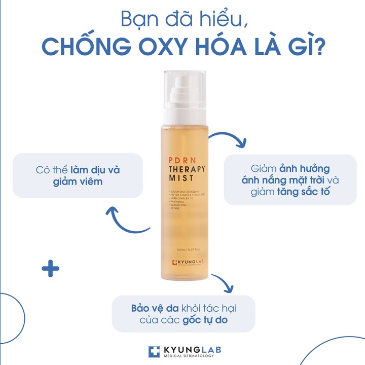 Xịt khoáng cấp ẩm PDRN Therapy Mist Kyung Lab 150ml Mit Beauty dưỡng ẩm da mặt khoá nền trang điểm