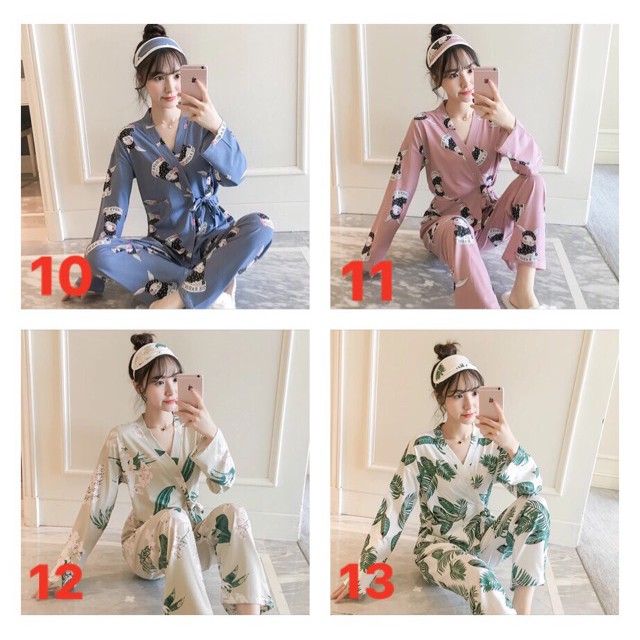 [set trang phục] Bộ ngủ nữ tay dài yukata hàng ord QC (hàng loại A) | BigBuy360 - bigbuy360.vn