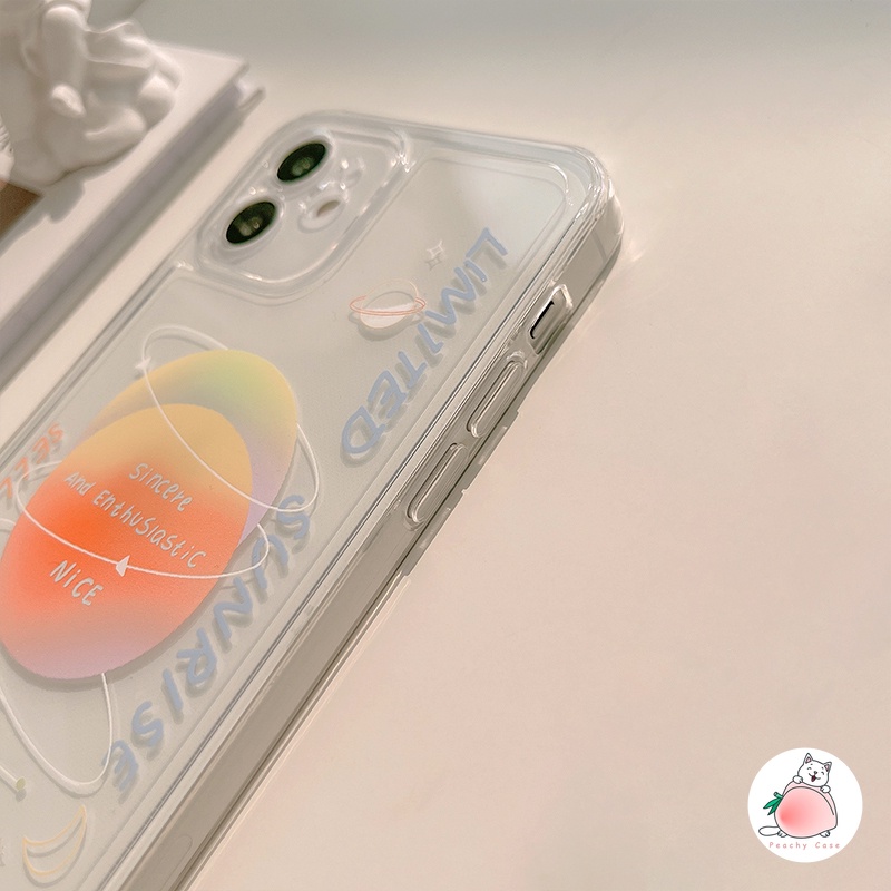 Ốp điện thoại TPU mềm trong suốt in hình hành tinh mặt trăng cho iPhone 13 11 12 Pro Max X Xs Max Xr 7 8 Plus