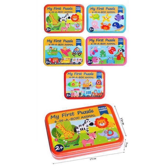 [CHỌN MẪU] hộp Ghép hình puzzle 3-4-5-6 mảnh pcs LOẠI ĐẸP