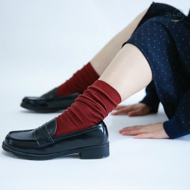Tất Nhún Nữ Cổ Cao Có Tất Là Có Tất style vớ trơn hàn quốc dệt gân tăm màu đẹp mềm mịn - CONCO