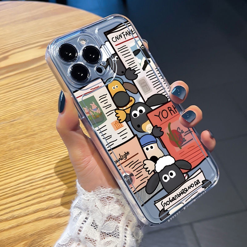 Ốp Điện Thoại TPU Gel Đệm Khí Chống Rơi Màu Đen Hình Báo Cho iPhone 13 Pro Max 14 12 iPhone 11 XR 8 7 SE 2022