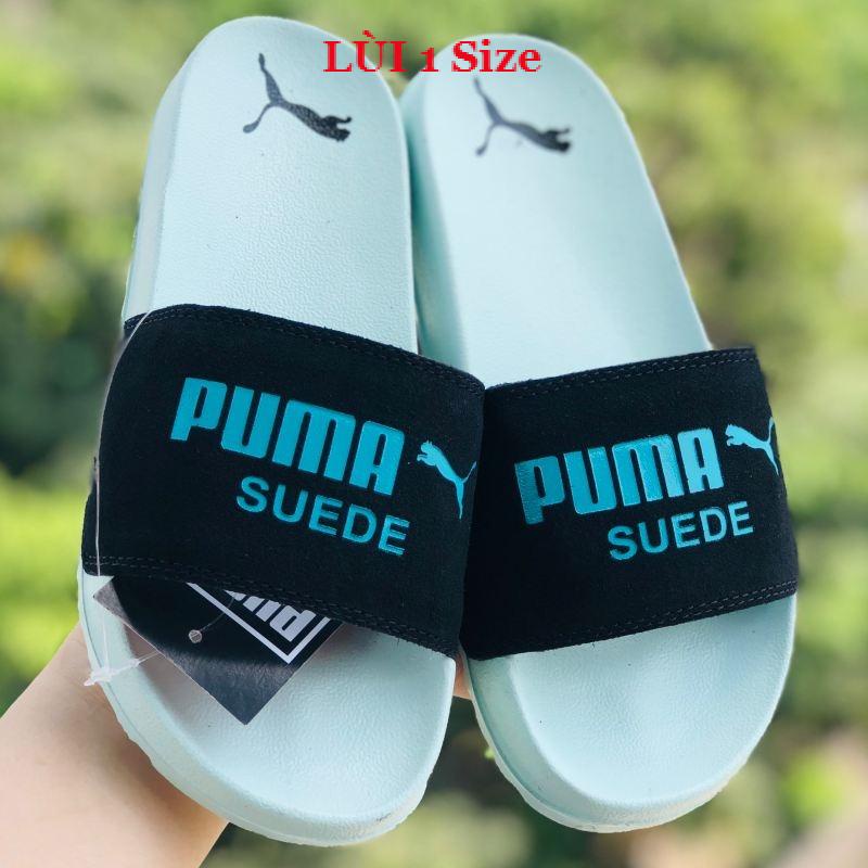 Dép unisex 𝐌𝐋𝐁 𝐏𝐔𝐌𝐀 ❤️FREESHIP + Hộp❤️ dép mlb bóng chày quai ngang thể thao nam nữ in PUMA da lộn, đế IP bền, 36-39