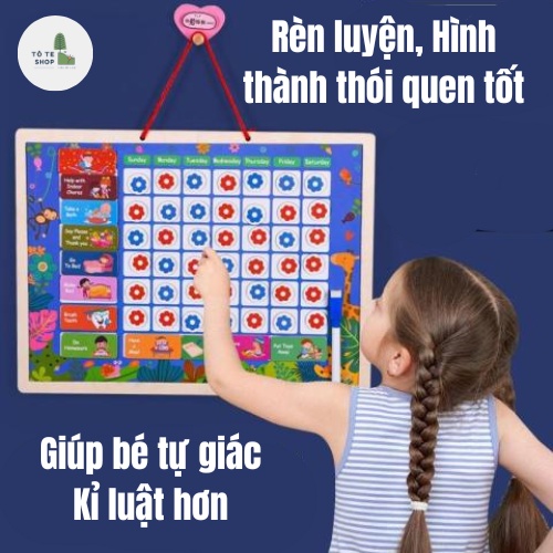 Bảng khen thưởng nam châm , bảng bé ngoan giúp bé rèn luyện tính kỉ luật, tạo thói quen mới
