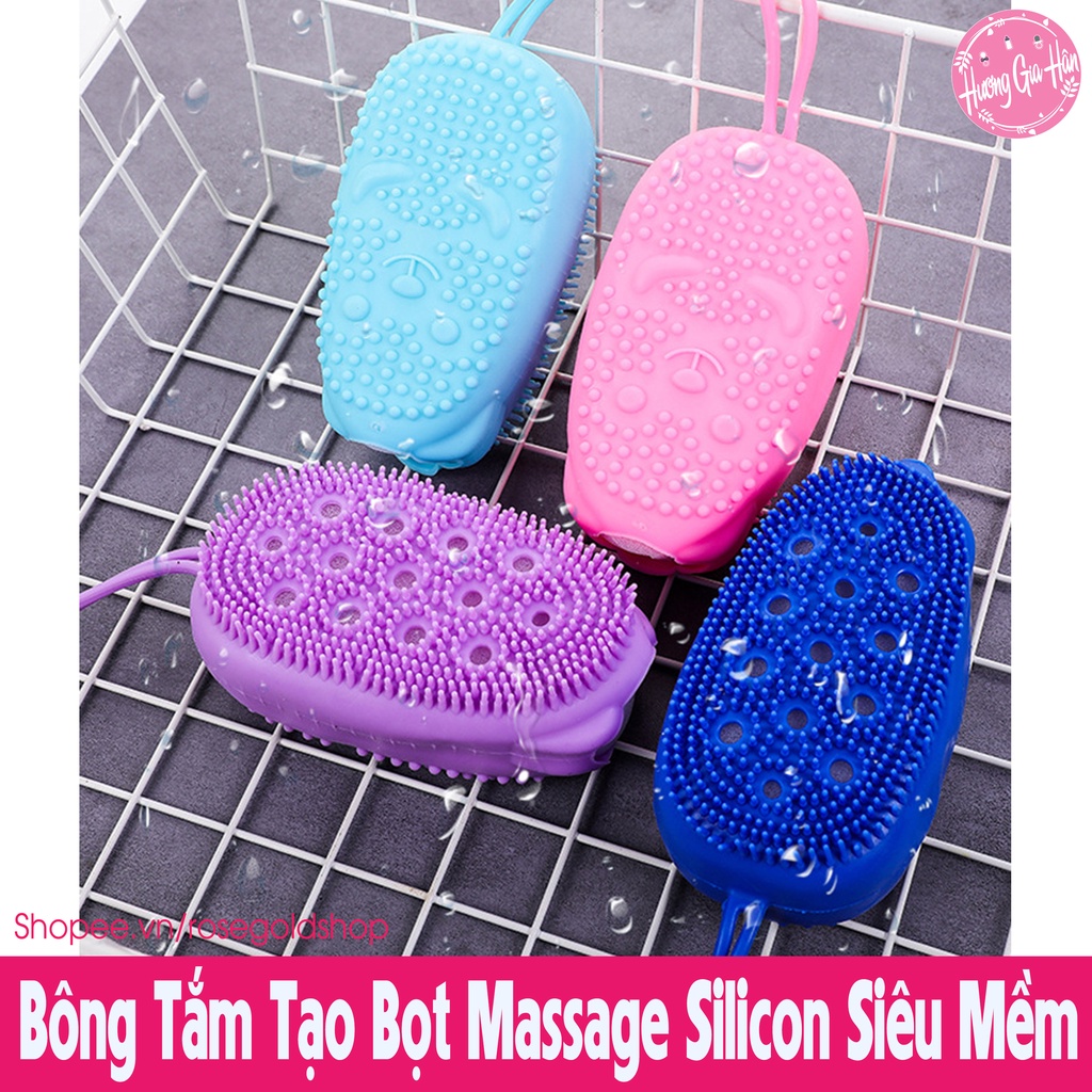 Bông Tắm Tạo Bọt Massage Silicon Hình Chuột Siêu Mềm, Bảo Vệ Làn Da Bạn