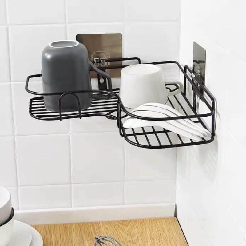 Kệ dán góc tường đa năng bằng sắt