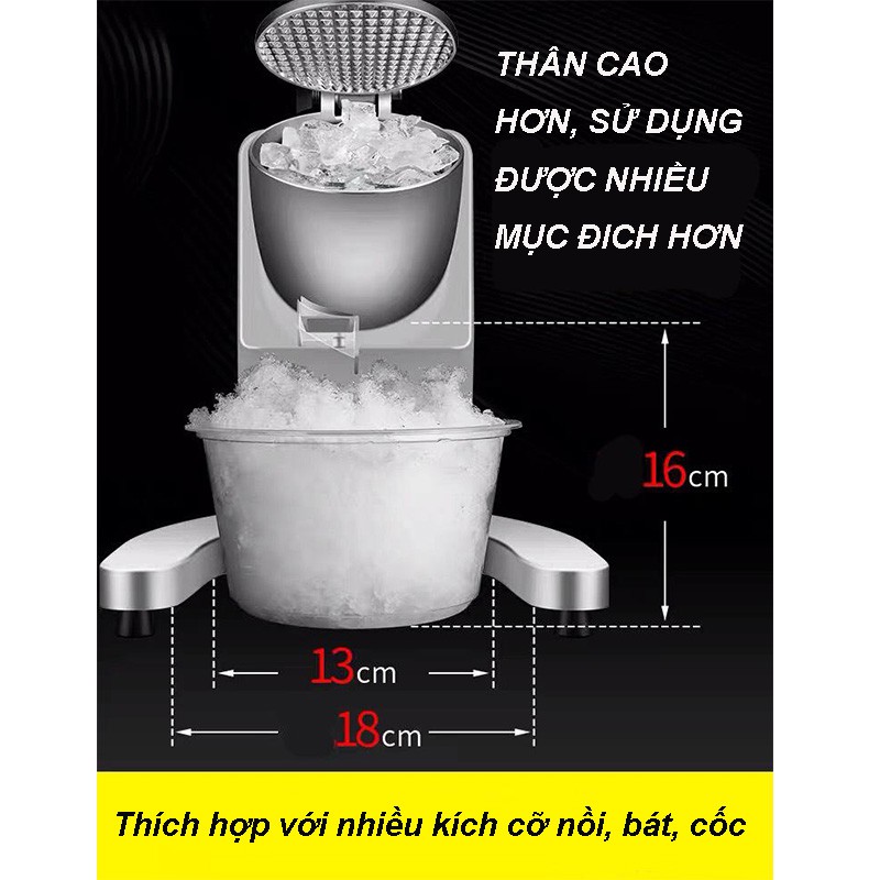 MÁY BÀO ĐÁ, XAY ĐÁ TUYẾT, NGHIỀN ĐÁ cắm điện xay siêu mịn, 2 lưỡi dao - Hàng nhập khẩu - LB26212 - 1644SP