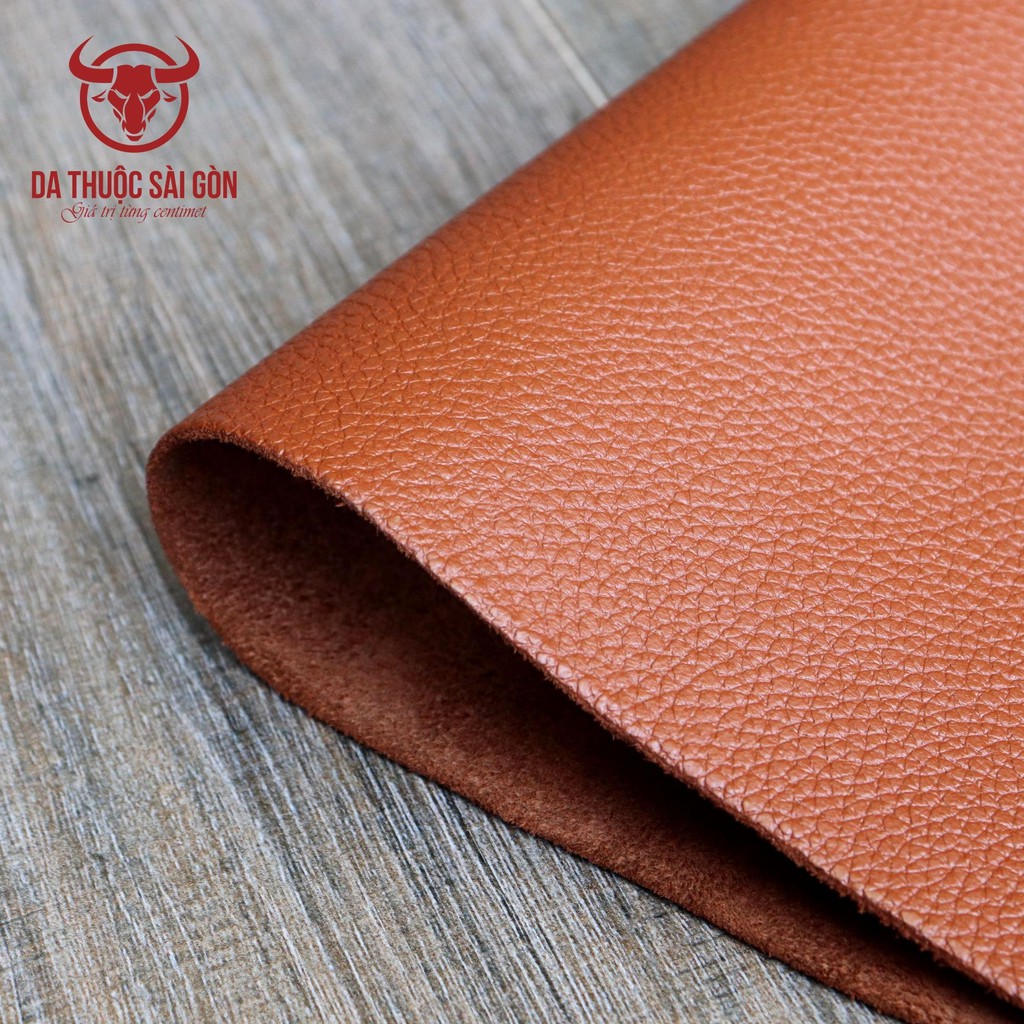 Da Bò Hạt Cao Cấp Thương Hiệu Da Thuộc Sài Gòn Màu Nâu Bò