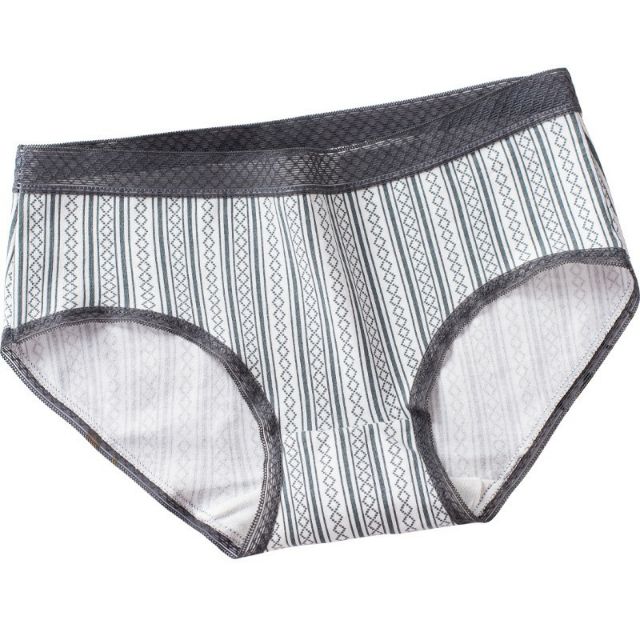 Quần Lót Cotton Cạp Ren Phối Họa Tiết Zic Zac mã 045
