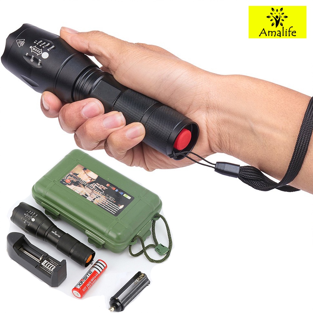 Đèn Pin Mini Siêu Sáng XML T6 Amalife - Chính Hãng