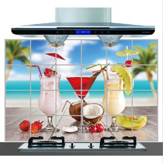 Miếng Giấy Dán Tường Nhà Bếp Cách Nhiệt Chống Dầu Mỡ, Chịu Nhiệt - Decal Dán Bếp Kích Thước 60x90cm ( decal dán bếp)