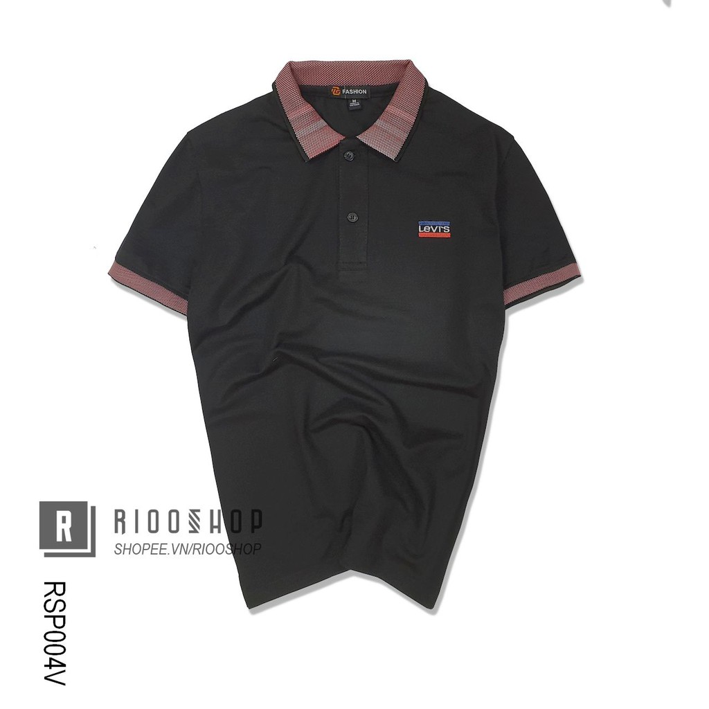 Áo thun nam tay ngắn có cổ bẻ đẹp LEV cao cấp mới RSP004V - áo polo nam Riooshop