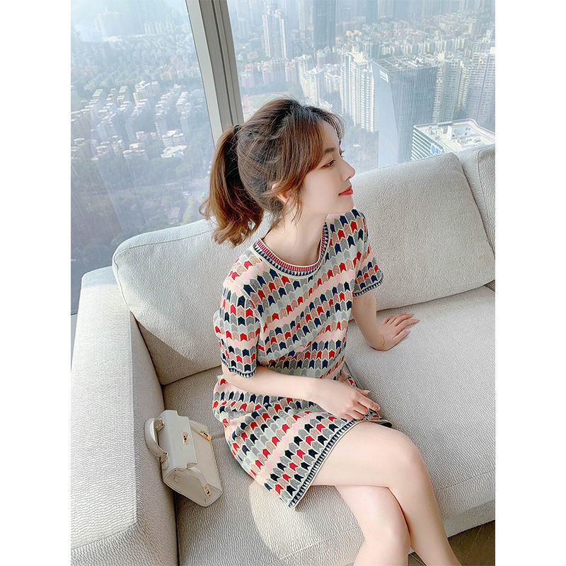 Đầm Polo cotton nữ 1 mảnh Váy tay ngắn 3 màu343UHGHJK