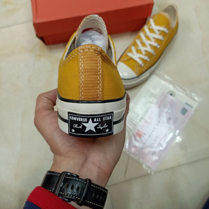 Giày sneaker converse 1970s màu vàng nam nữ cổ thấp