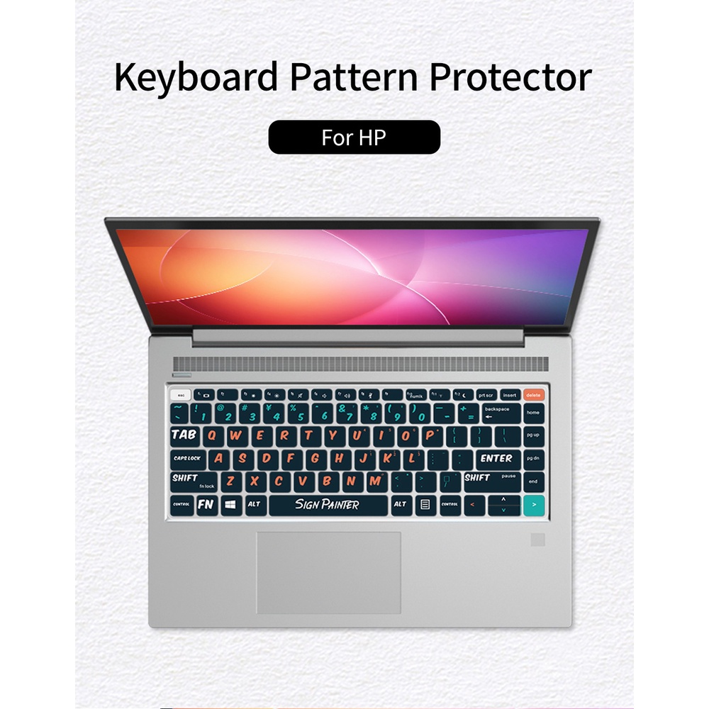Miếng Dán Bảo Vệ Bàn Phím Laptop HP Probook 440 G8 445 G8 14 Inch Pavilion 14-dv Bằng Silicon PVC In Hoạt Hình Dễ Thương