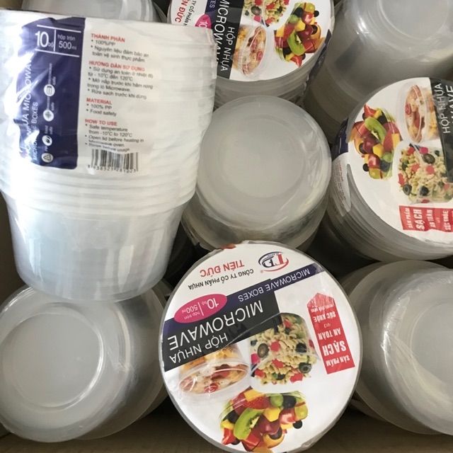 Hộp mỳ tròn 500ml có nắp đạy tiện lợi