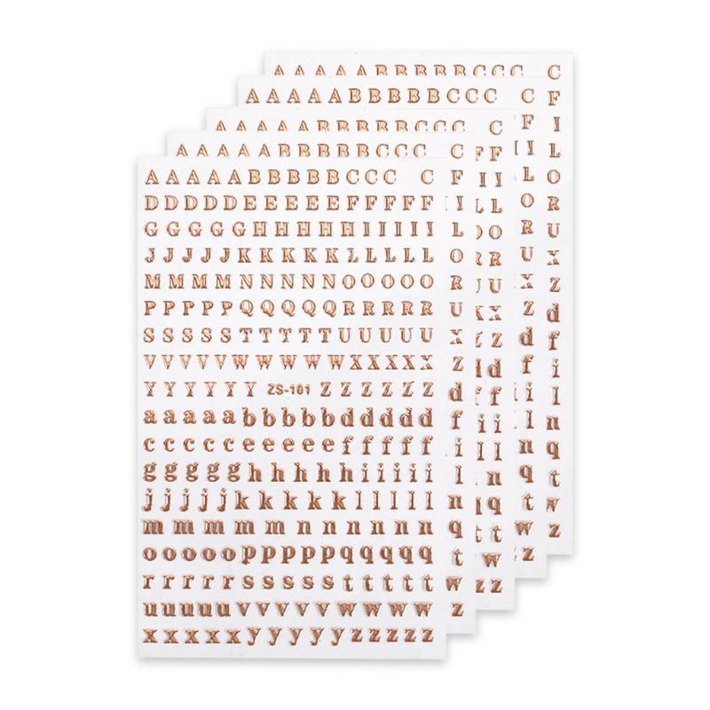 Bộ 5 Tấm Sticker Chữ PET Bằng Nhựa Dùng Làm Đồ Trang Trí DIY