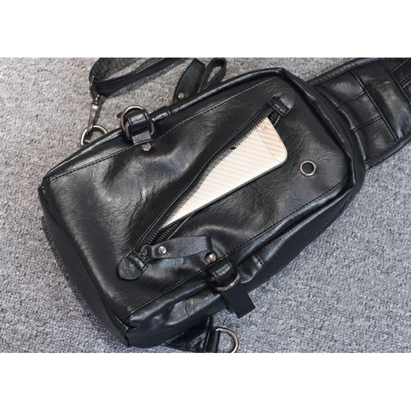 Túi Đeo Chéo Nam da Pu Chống Nước Chống Trầy Cao Cấp | Túi Xách Đeo Chéo Nam | Trạm Shop | BigBuy360 - bigbuy360.vn