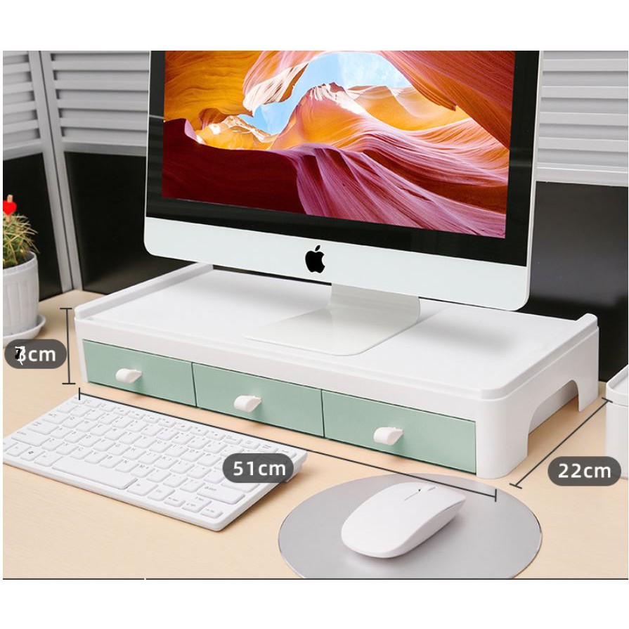 Bàn nhựa dùng để nâng độ cao để bàn của máy tính kích thước 51 x 22 x 7cm