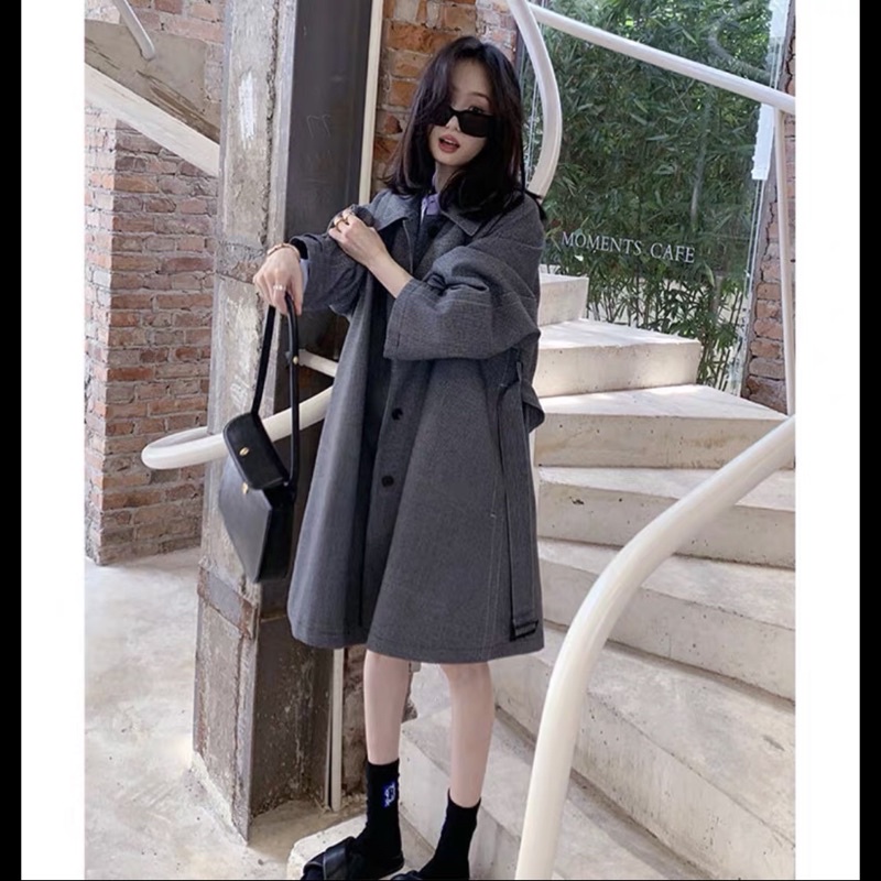 Áo mangto đơn giản màu lông chuột lạ mắt | BigBuy360 - bigbuy360.vn