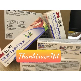 Kem đánh răng 3M Clinpro Tooth - Cam kết chính hãng (12216 Clinpro Tooth Creme, 0.21%w/w Fluor. Anti-Cavity w/TCP)