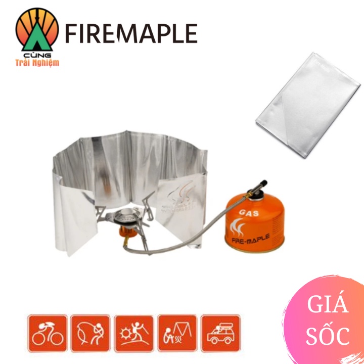 [CHÍNH HÃNG] Tấm Chắn Gió Nhôm Dã Ngoại Chuyên Dụng Fire-Maple Cho Nấu Ăn Ngoài Trời Siêu Nhẹ 58g FMW-501