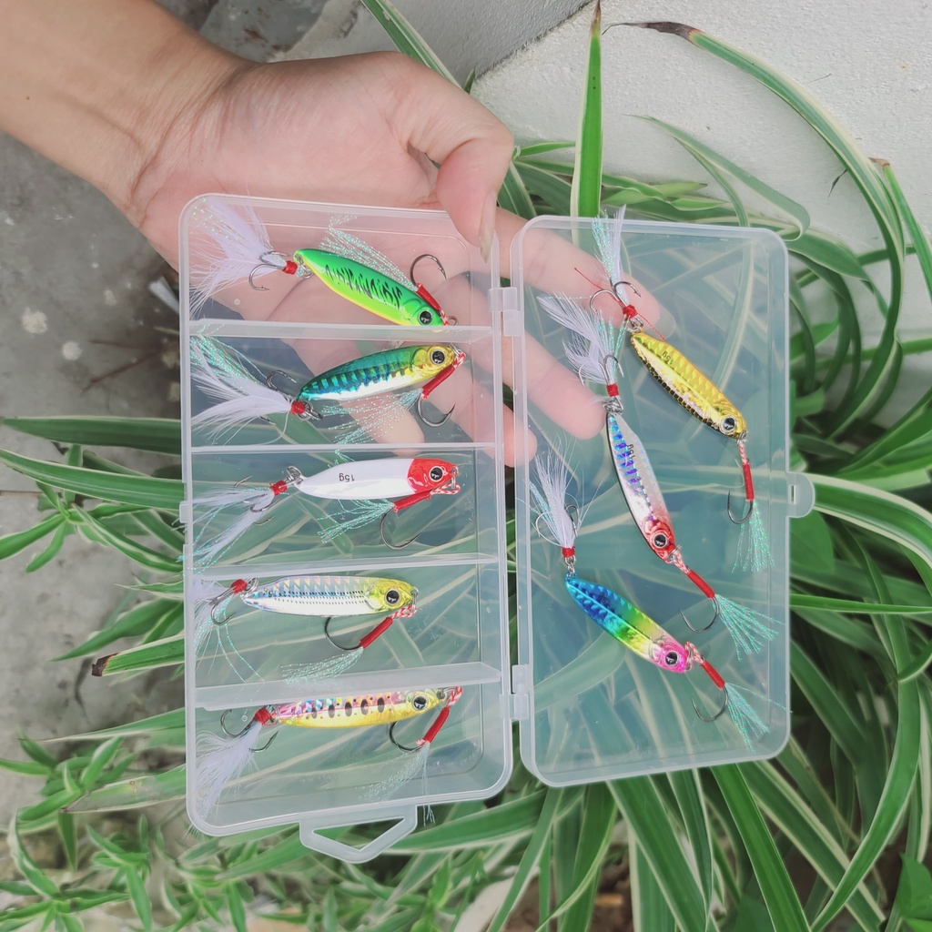 Mồi jigging Mồi Giả Câu Cá 3D Lưỡi BKK Loại 8g - 10g - 15g Siêu Nhậy Cá