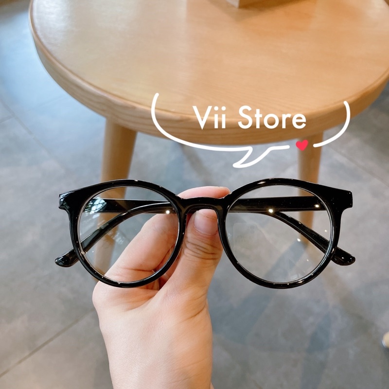 Kính giả cận, Gọng kính cận nhựa dẻo tròn viền dày Mẫn Tiên Jolie eyewear