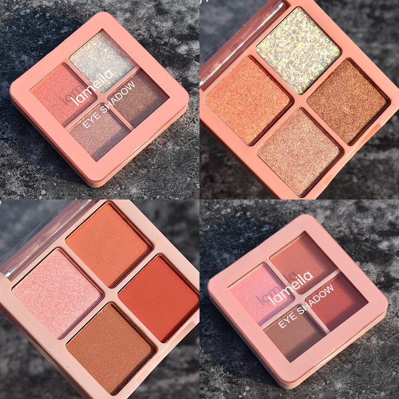 [Hàng mới về] Bảng Phấn Mắt 4 Màu Làm Sáng Lấp Lánh Độc Đáo | BigBuy360 - bigbuy360.vn