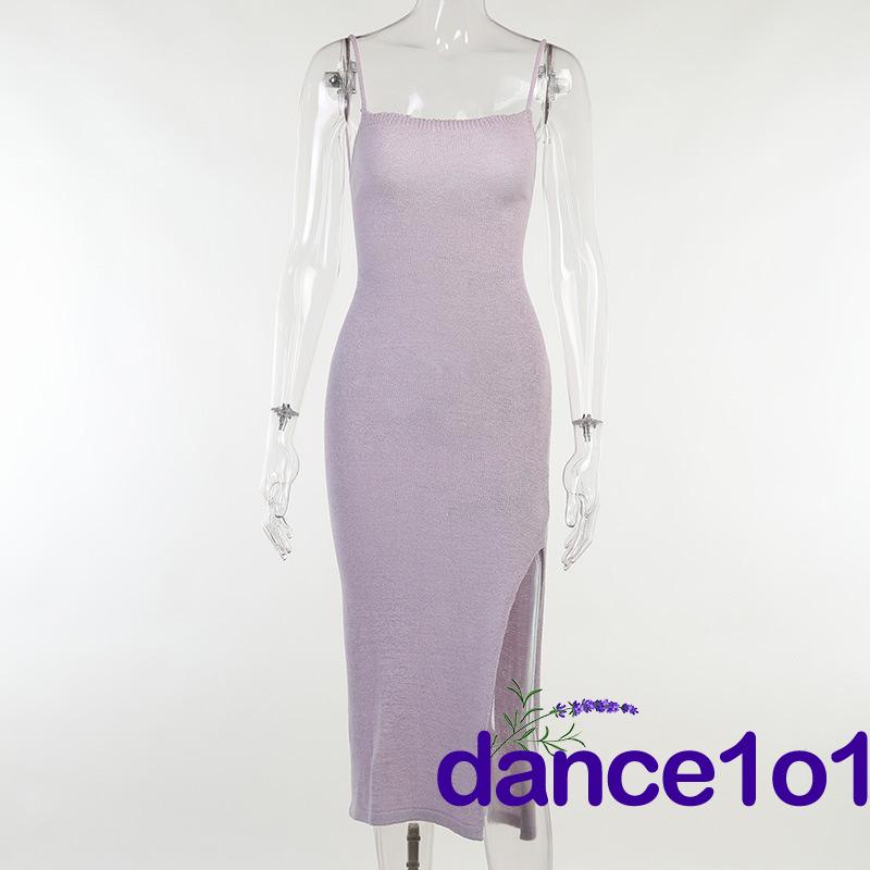 Đầm hai dây màu sắc thanh lịch cho nữ